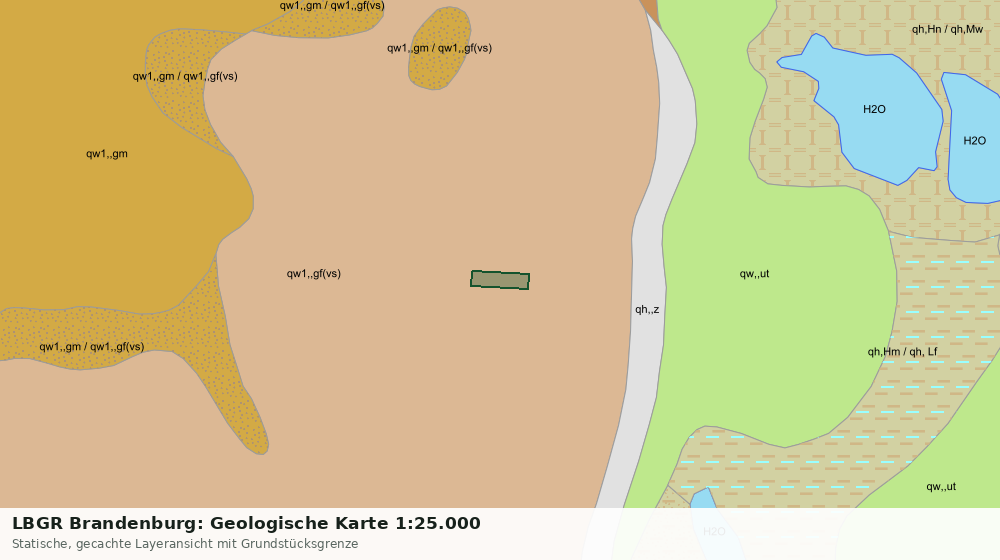 Statische Kartenansicht: LBGR Brandenburg: Geologische Karte 1:25.000
