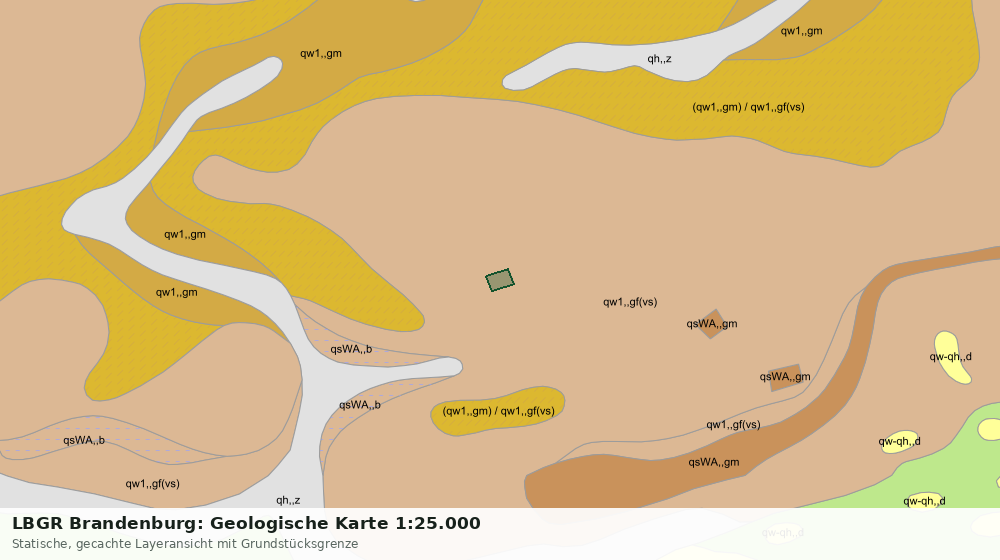Statische Kartenansicht: LBGR Brandenburg: Geologische Karte 1:25.000