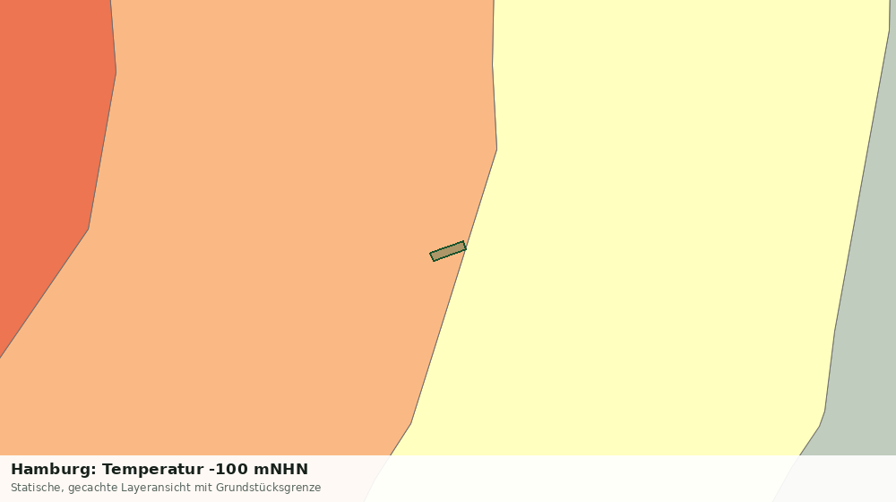 Statische Kartenansicht: Hamburg: Temperatur -100 mNHN