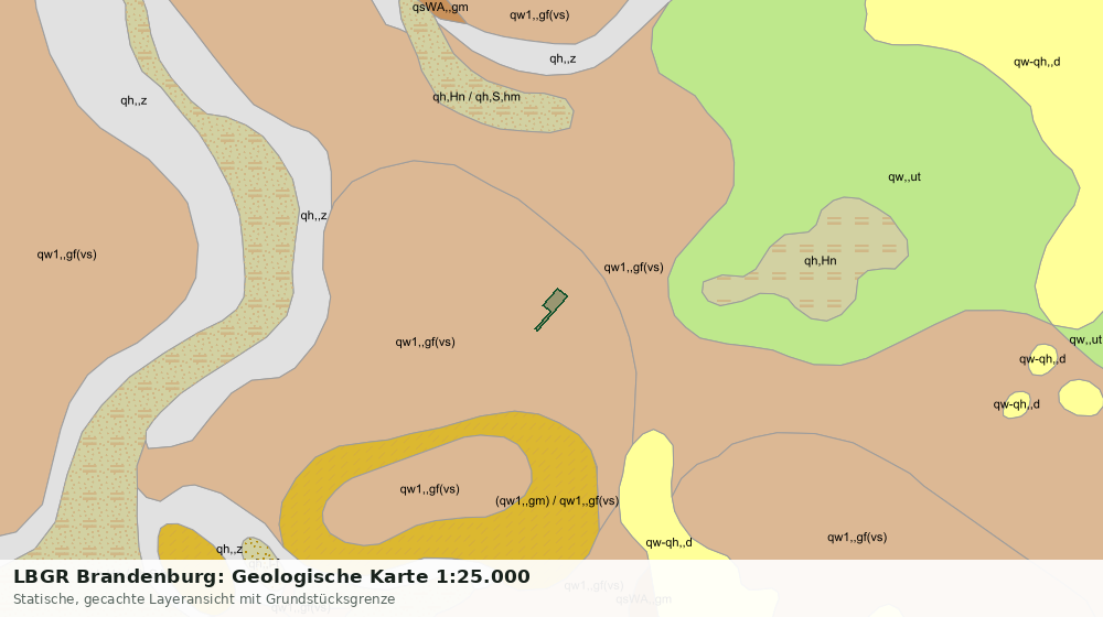 Statische Kartenansicht: LBGR Brandenburg: Geologische Karte 1:25.000