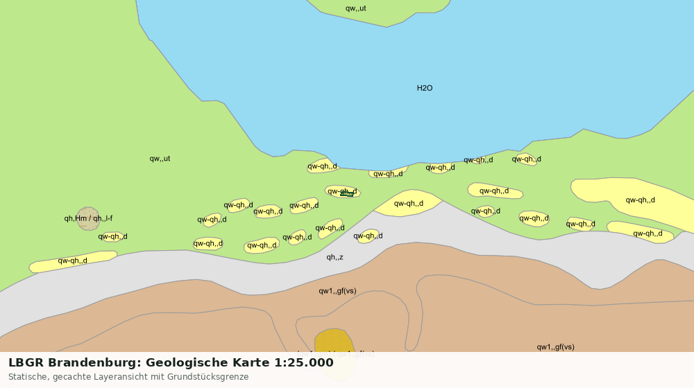 Statische Kartenansicht: LBGR Brandenburg: Geologische Karte 1:25.000