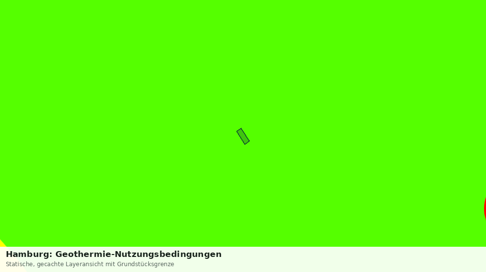Statische Kartenansicht: Hamburg: Geothermie-Nutzungsbedingungen