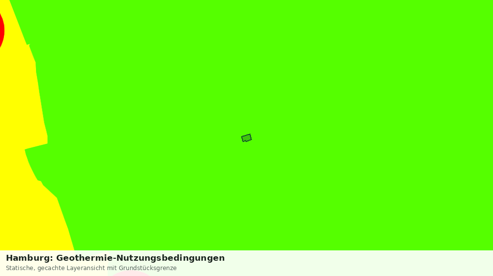 Statische Kartenansicht: Hamburg: Geothermie-Nutzungsbedingungen