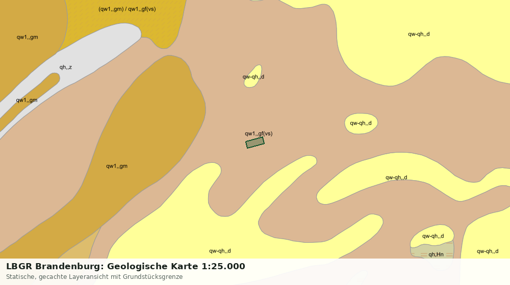 Statische Kartenansicht: LBGR Brandenburg: Geologische Karte 1:25.000