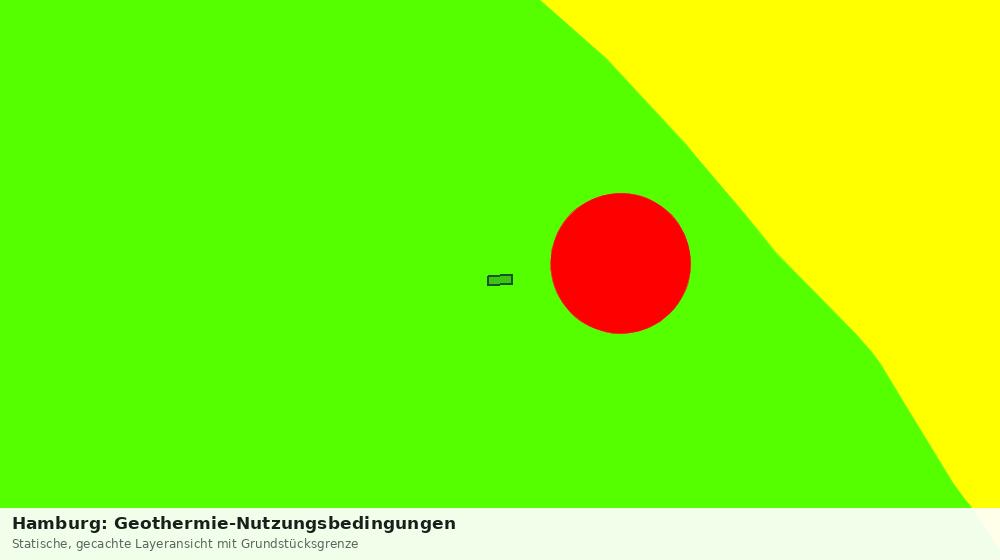 Statische Kartenansicht: Hamburg: Geothermie-Nutzungsbedingungen