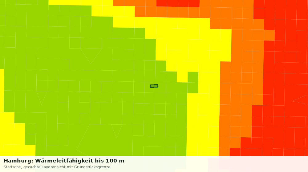 Statische Kartenansicht: Hamburg: Wärmeleitfähigkeit bis 100 m
