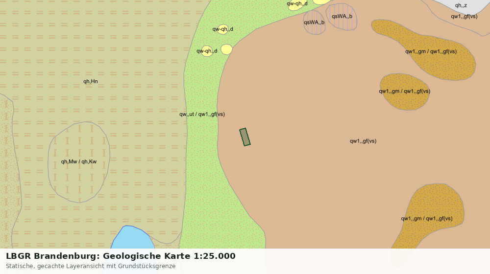 Statische Kartenansicht: LBGR Brandenburg: Geologische Karte 1:25.000