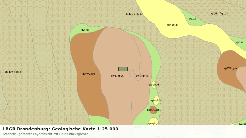 Statische Kartenansicht: LBGR Brandenburg: Geologische Karte 1:25.000