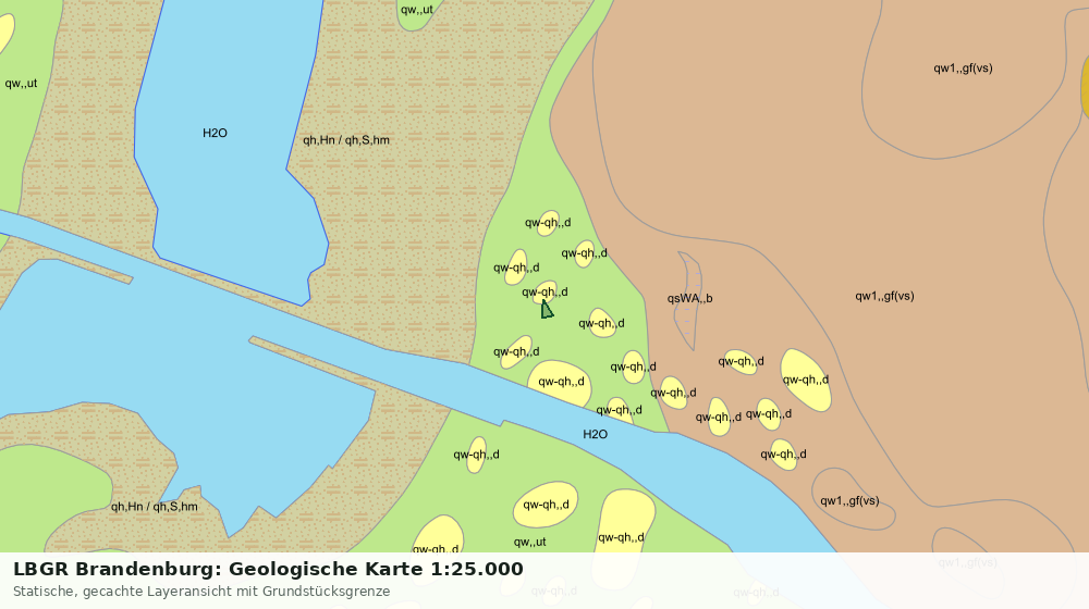 Statische Kartenansicht: LBGR Brandenburg: Geologische Karte 1:25.000