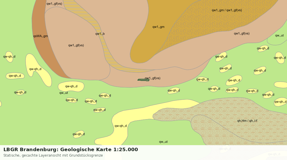 Statische Kartenansicht: LBGR Brandenburg: Geologische Karte 1:25.000