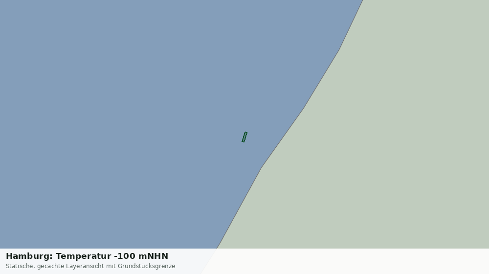 Statische Kartenansicht: Hamburg: Temperatur -100 mNHN
