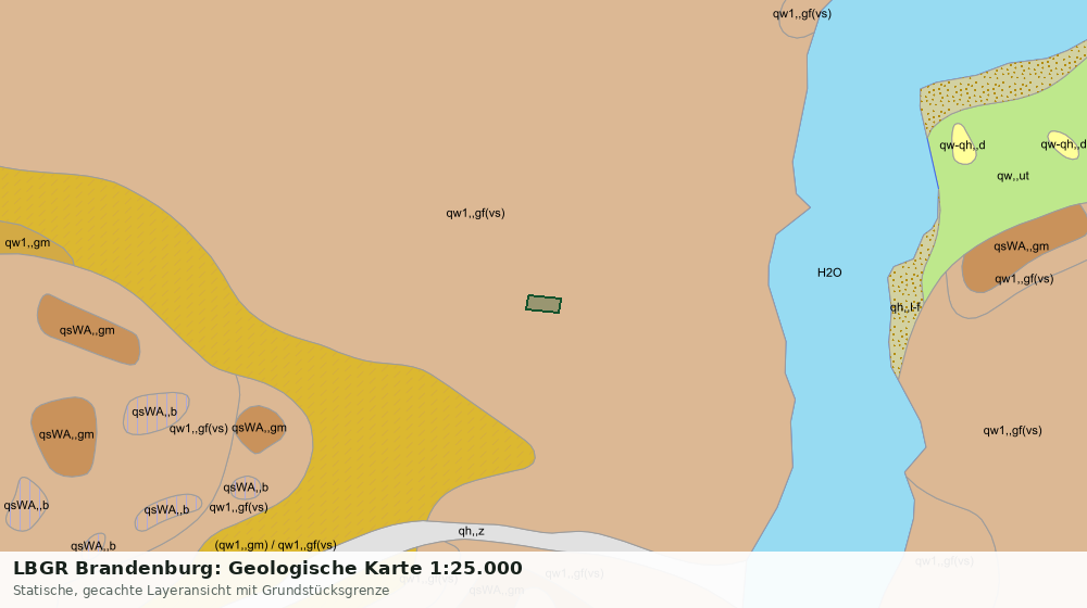 Statische Kartenansicht: LBGR Brandenburg: Geologische Karte 1:25.000