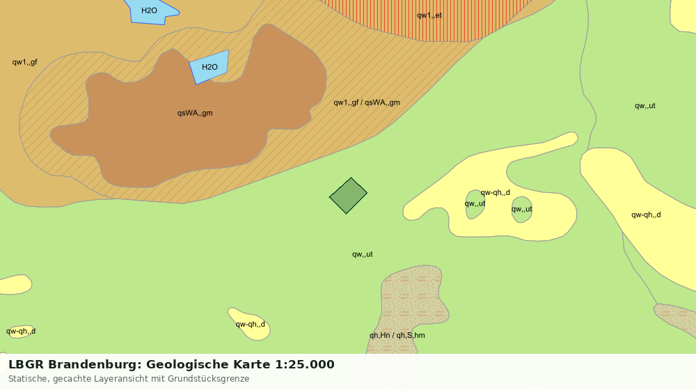 Statische Kartenansicht: LBGR Brandenburg: Geologische Karte 1:25.000