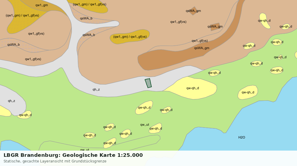 Statische Kartenansicht: LBGR Brandenburg: Geologische Karte 1:25.000