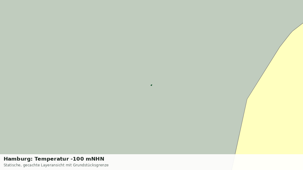Statische Kartenansicht: Hamburg: Temperatur -100 mNHN