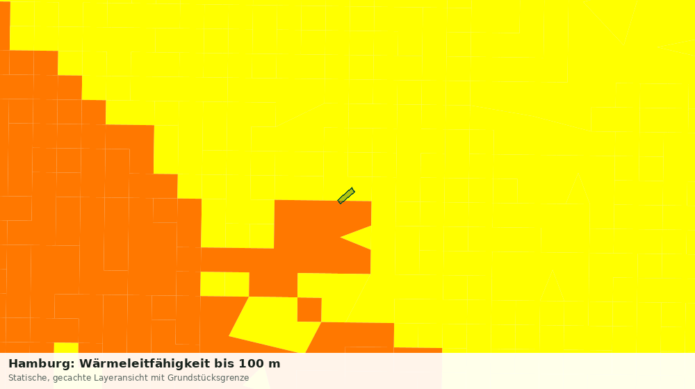 Statische Kartenansicht: Hamburg: Wärmeleitfähigkeit bis 100 m