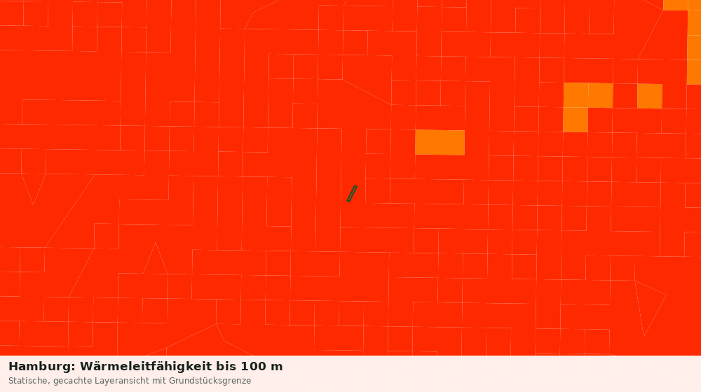 Statische Kartenansicht: Hamburg: Wärmeleitfähigkeit bis 100 m