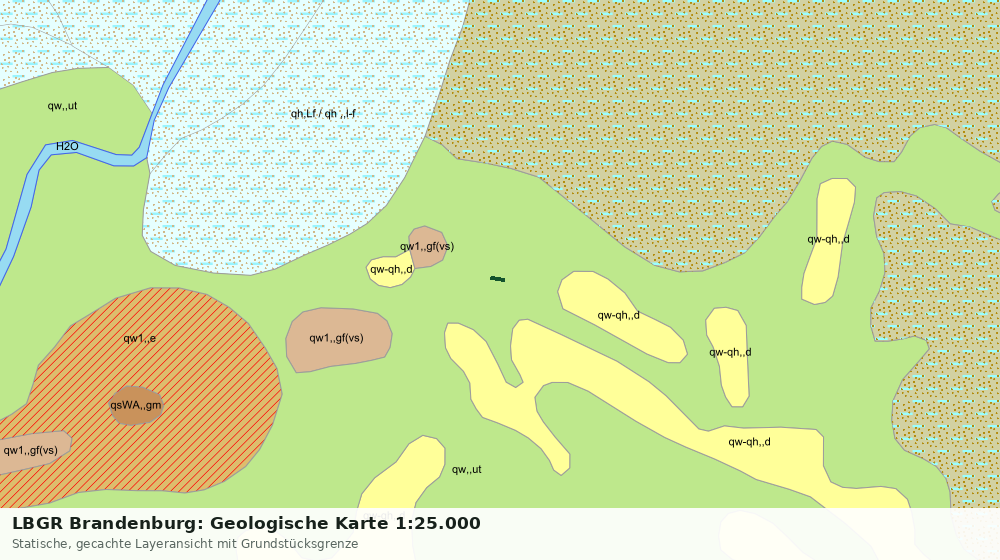 Statische Kartenansicht: LBGR Brandenburg: Geologische Karte 1:25.000