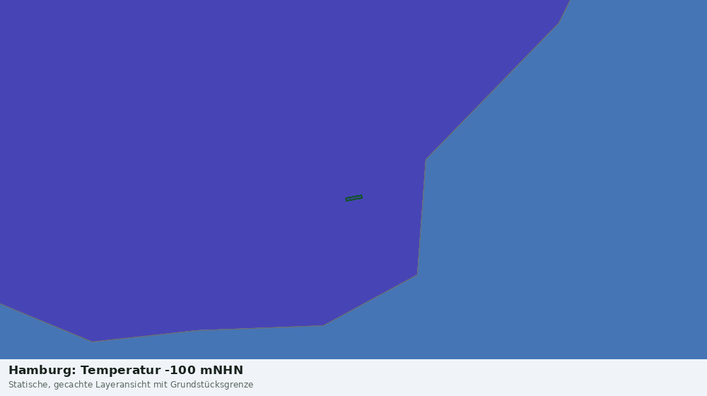 Statische Kartenansicht: Hamburg: Temperatur -100 mNHN