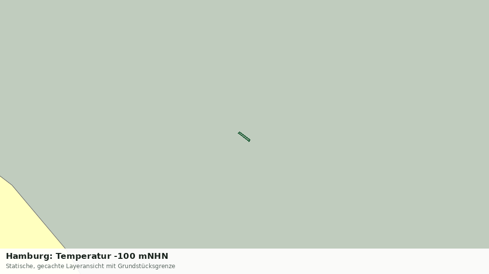 Statische Kartenansicht: Hamburg: Temperatur -100 mNHN