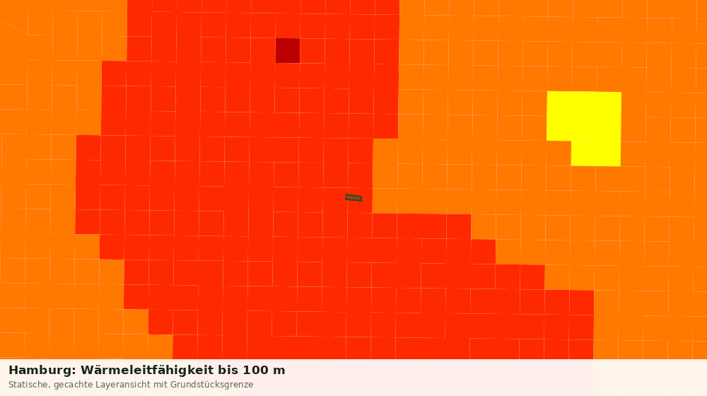 Statische Kartenansicht: Hamburg: Wärmeleitfähigkeit bis 100 m