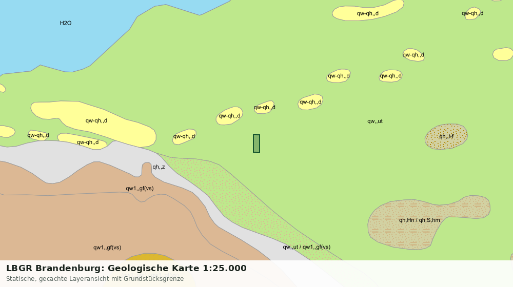 Statische Kartenansicht: LBGR Brandenburg: Geologische Karte 1:25.000