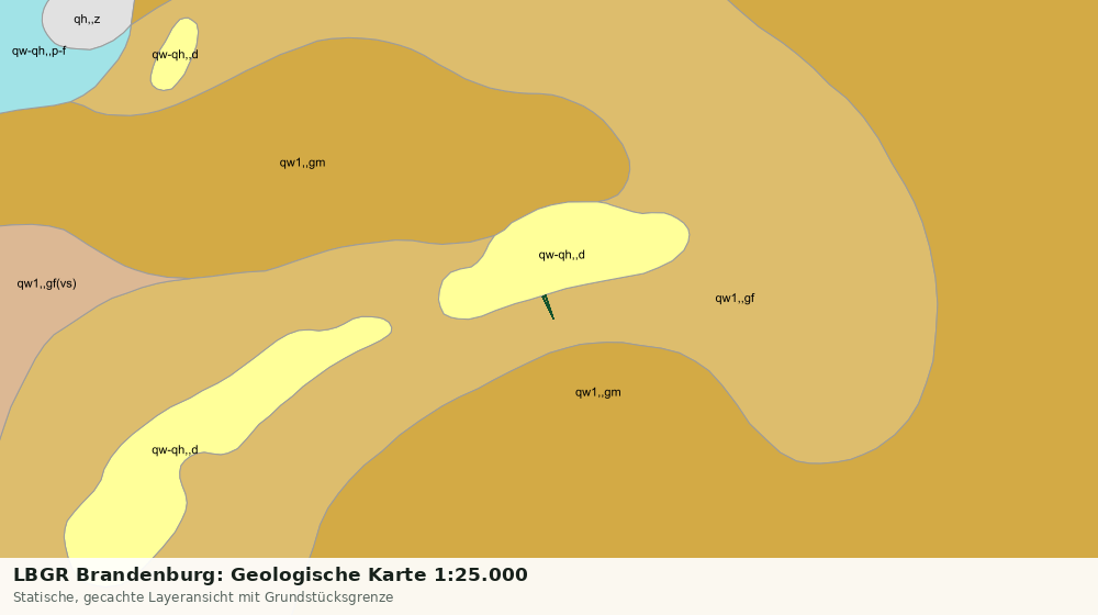 Statische Kartenansicht: LBGR Brandenburg: Geologische Karte 1:25.000
