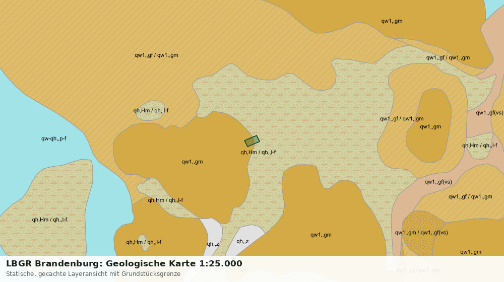 Statische Kartenansicht: LBGR Brandenburg: Geologische Karte 1:25.000