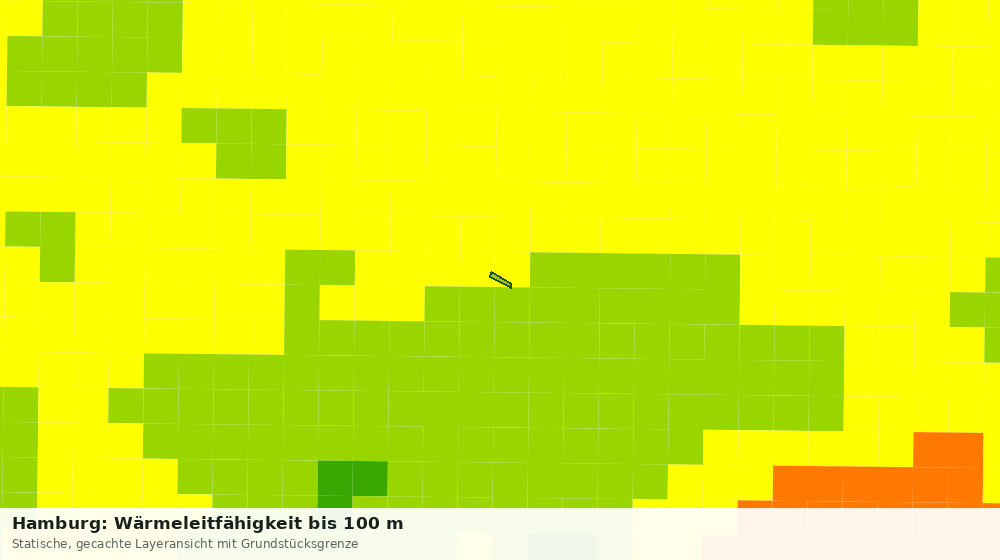 Statische Kartenansicht: Hamburg: Wärmeleitfähigkeit bis 100 m