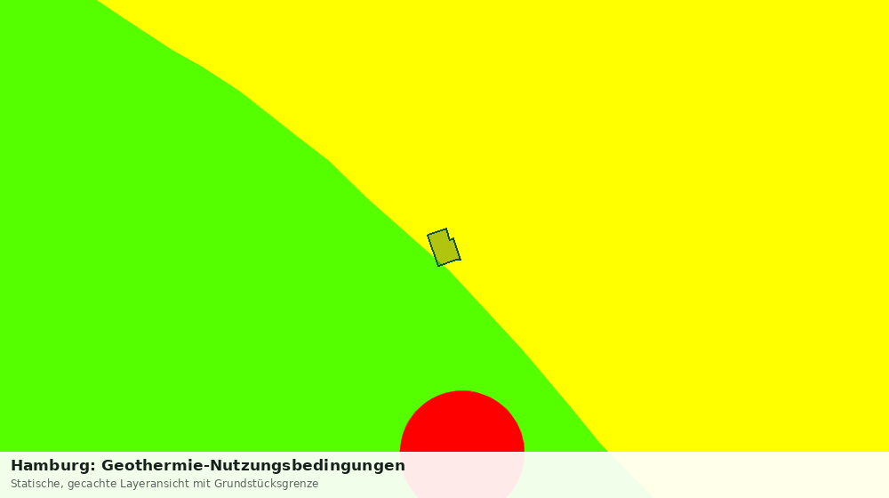 Statische Kartenansicht: Hamburg: Geothermie-Nutzungsbedingungen