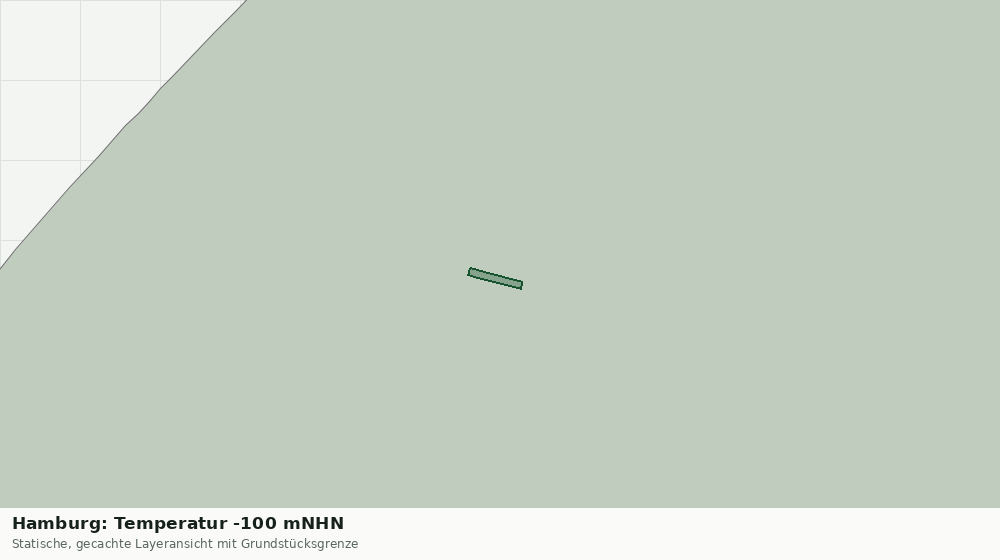 Statische Kartenansicht: Hamburg: Temperatur -100 mNHN