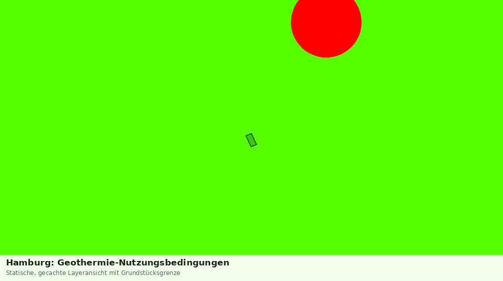 Statische Kartenansicht: Hamburg: Geothermie-Nutzungsbedingungen