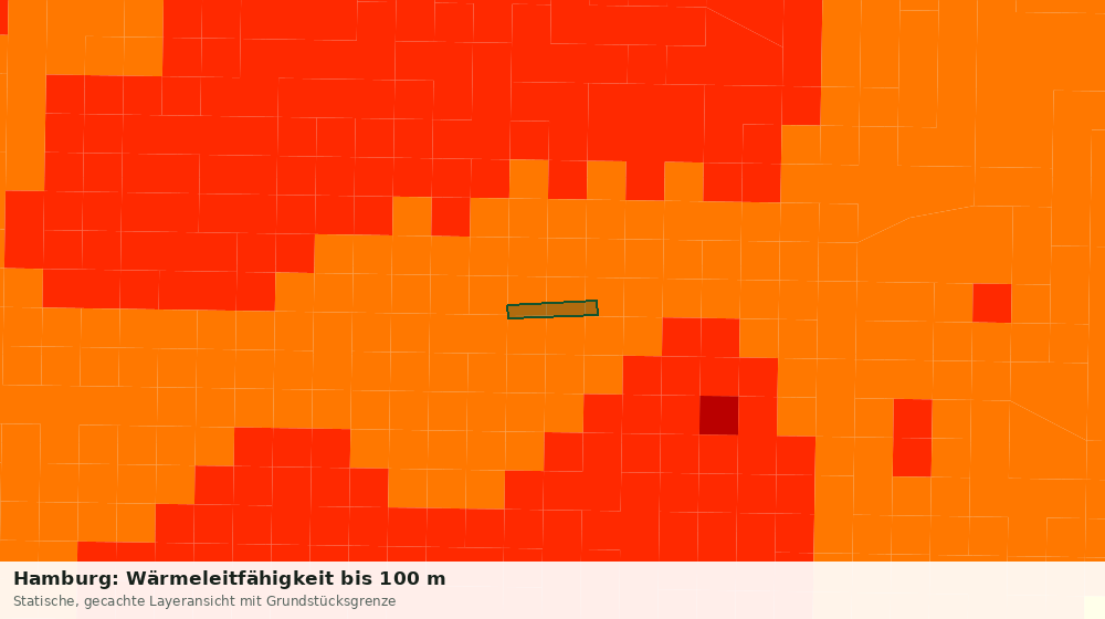 Statische Kartenansicht: Hamburg: Wärmeleitfähigkeit bis 100 m