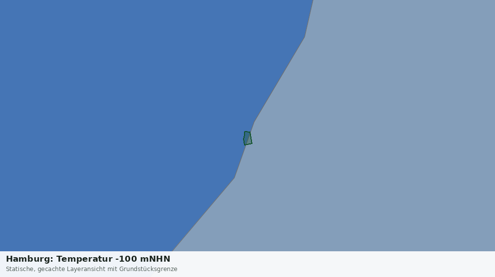 Statische Kartenansicht: Hamburg: Temperatur -100 mNHN
