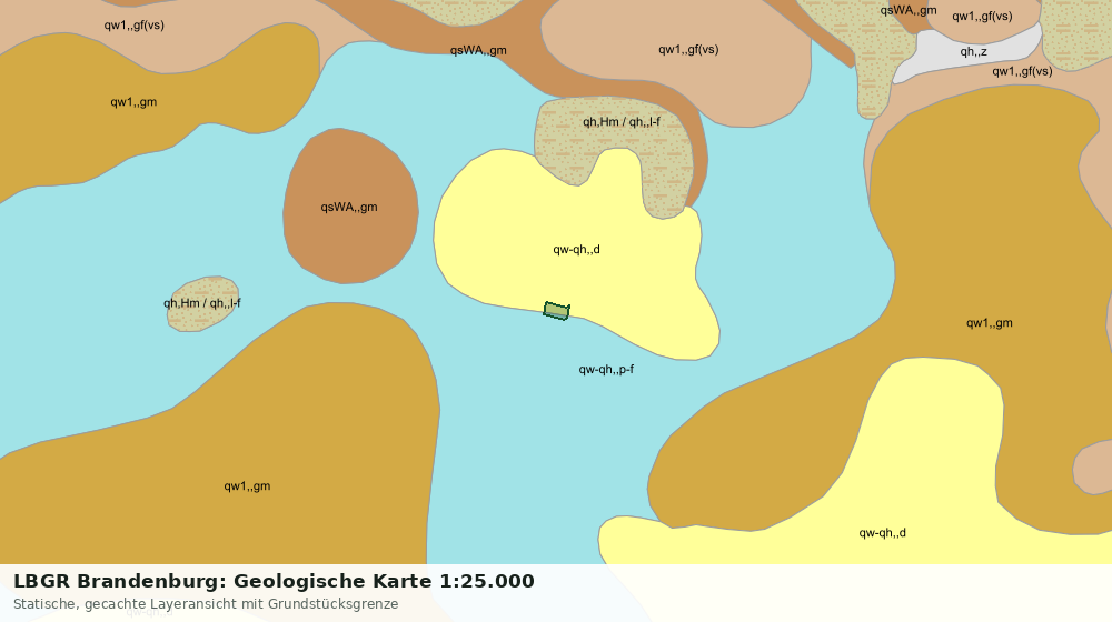 Statische Kartenansicht: LBGR Brandenburg: Geologische Karte 1:25.000