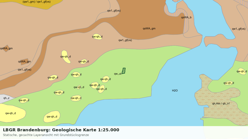 Statische Kartenansicht: LBGR Brandenburg: Geologische Karte 1:25.000
