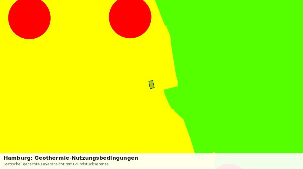 Statische Kartenansicht: Hamburg: Geothermie-Nutzungsbedingungen