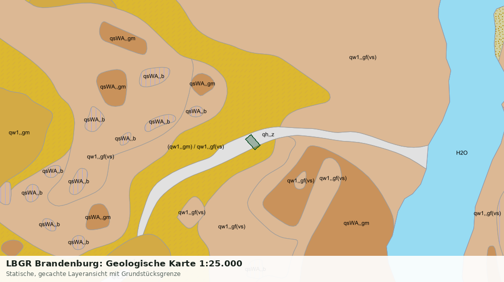 Statische Kartenansicht: LBGR Brandenburg: Geologische Karte 1:25.000