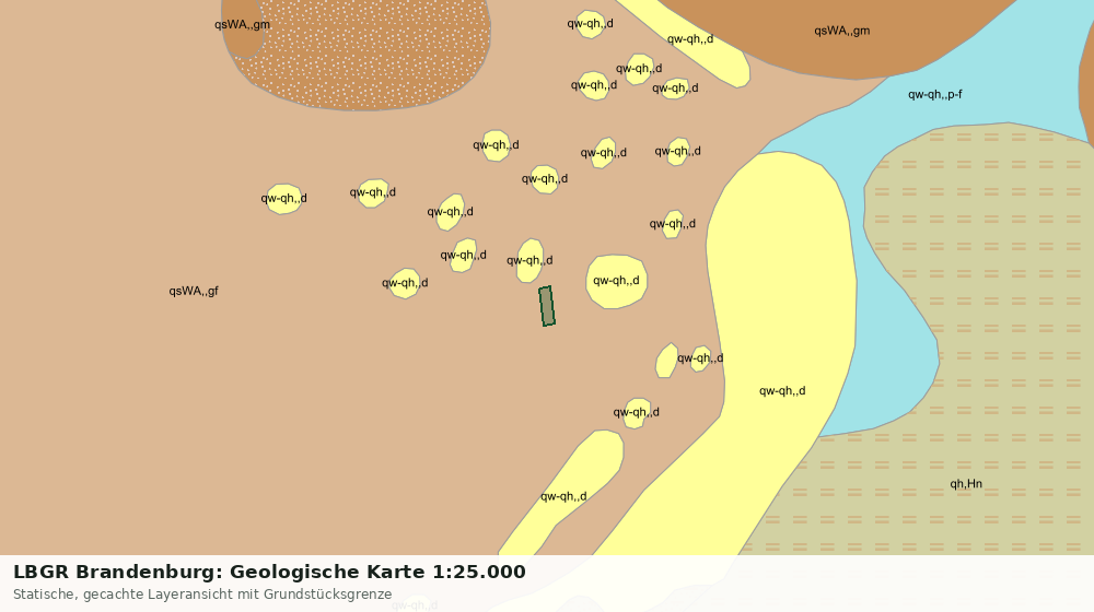 Statische Kartenansicht: LBGR Brandenburg: Geologische Karte 1:25.000