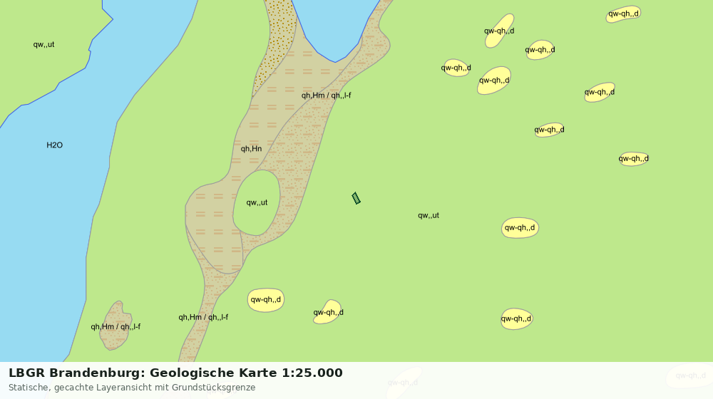 Statische Kartenansicht: LBGR Brandenburg: Geologische Karte 1:25.000
