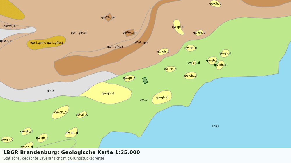 Statische Kartenansicht: LBGR Brandenburg: Geologische Karte 1:25.000