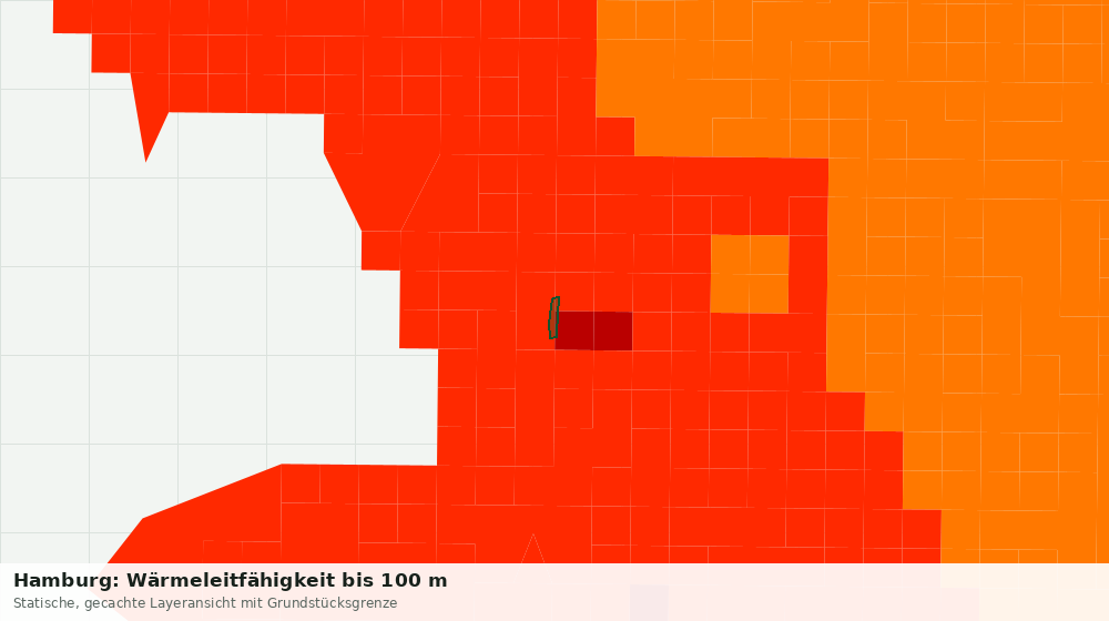 Statische Kartenansicht: Hamburg: Wärmeleitfähigkeit bis 100 m