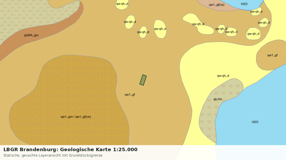 Statische Kartenansicht: LBGR Brandenburg: Geologische Karte 1:25.000