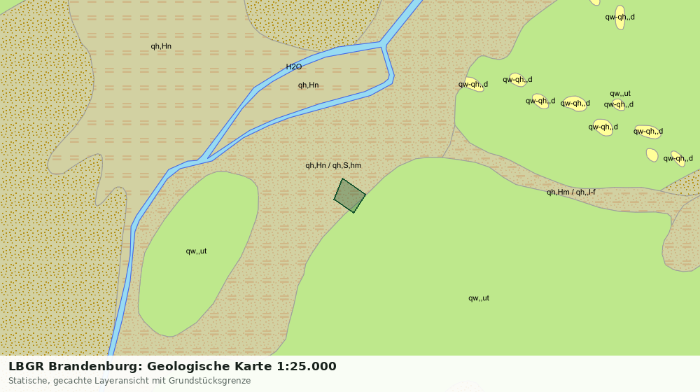 Statische Kartenansicht: LBGR Brandenburg: Geologische Karte 1:25.000