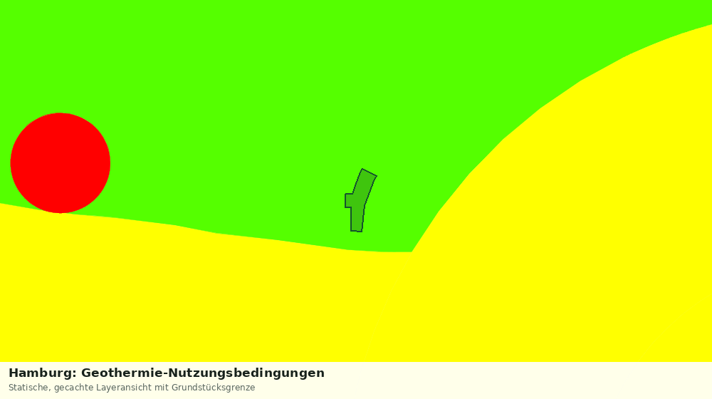 Statische Kartenansicht: Hamburg: Geothermie-Nutzungsbedingungen