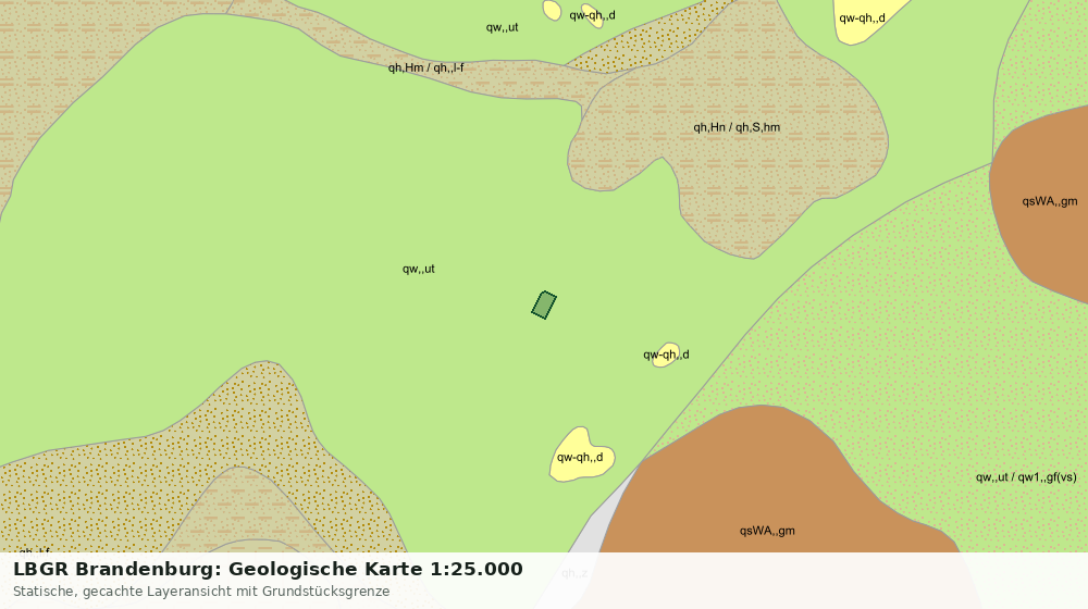 Statische Kartenansicht: LBGR Brandenburg: Geologische Karte 1:25.000