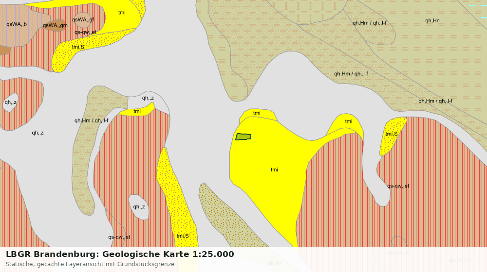 Statische Kartenansicht: LBGR Brandenburg: Geologische Karte 1:25.000
