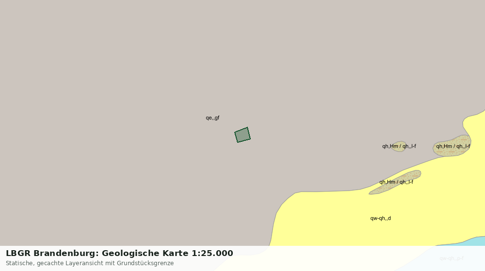Statische Kartenansicht: LBGR Brandenburg: Geologische Karte 1:25.000