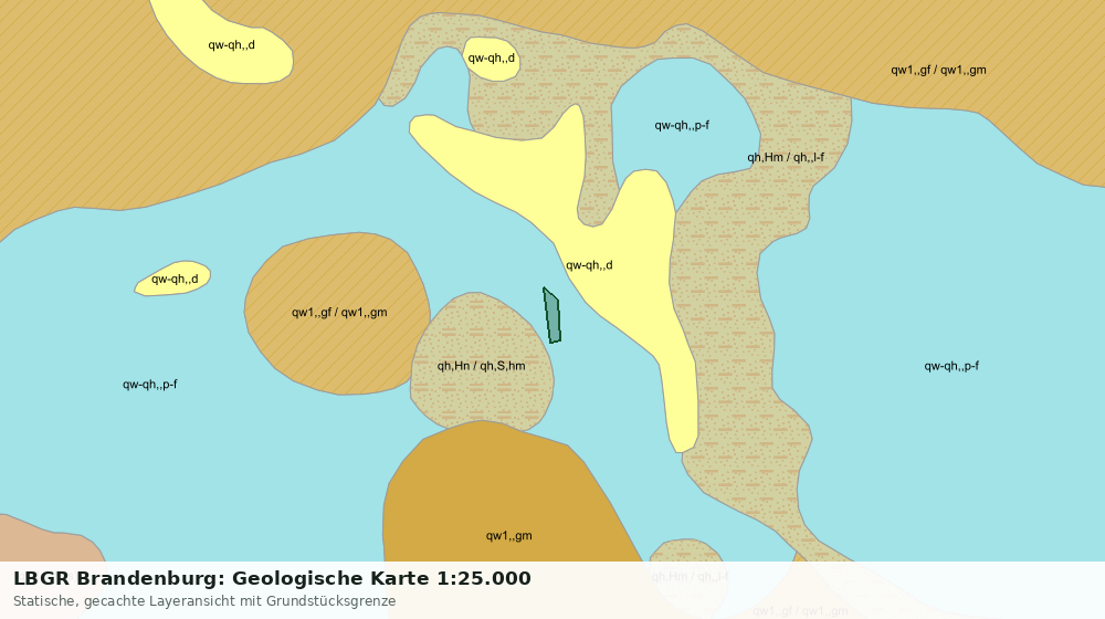 Statische Kartenansicht: LBGR Brandenburg: Geologische Karte 1:25.000