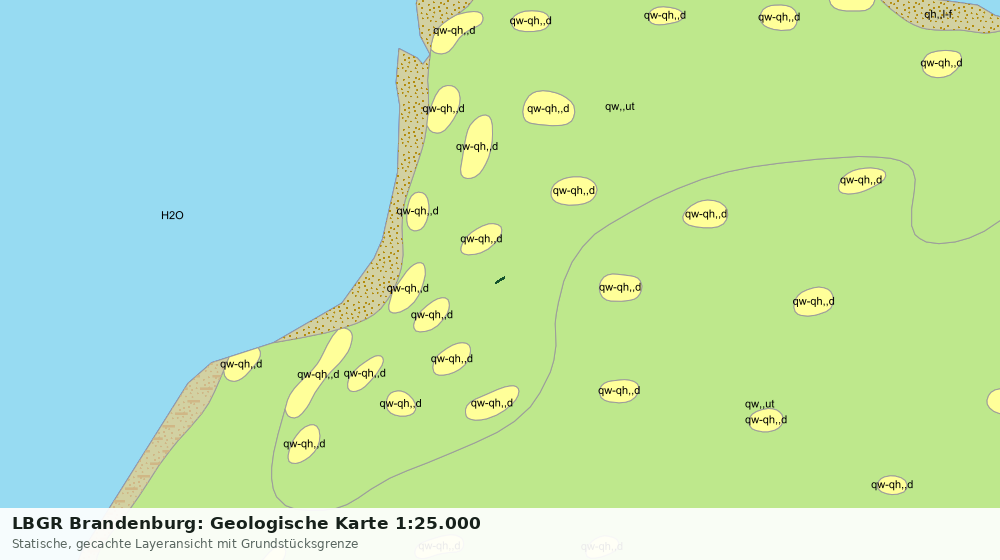 Statische Kartenansicht: LBGR Brandenburg: Geologische Karte 1:25.000